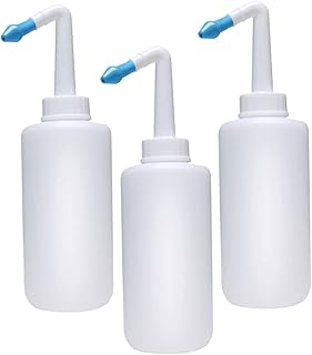 Hemobllo 3Piezas Botella de Lavado Nasal Enjuague Nasal Portátil Limpieza Bebés y Adultos Ergonómico Aliviar Problemas Respiratorios