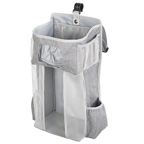 Image of Hanging Diaper Organizer | Diaper Holder for Crib Car Nursery Organizer | Hanging Nursery Diaper Stacker Organizers for Cribs, Baby Essentials