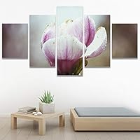 SIGNWIN 5 Panel Canvas Wall Art Flora Snapshot for Home Decorations Ready to Hang - 60