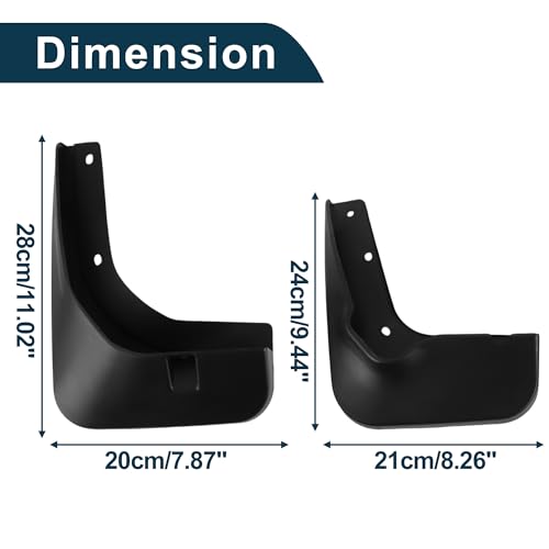 Image of Mud Flaps Splash Guards for Volkswagen Passat B8 2016-2018 W /Mount Accessories Mud Guards Front and Rear 1 Set