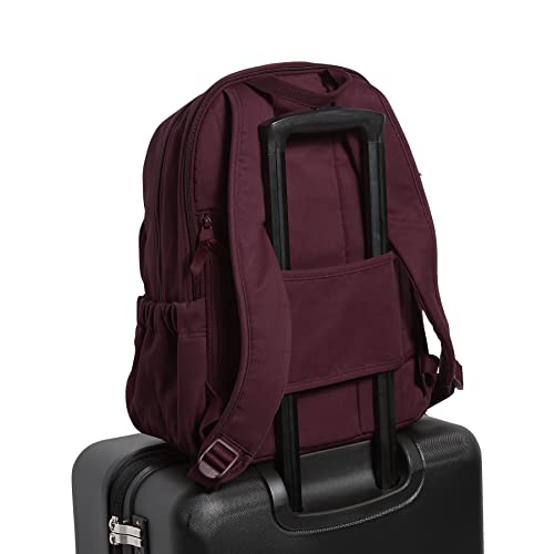 Image of Vera Bradley Women's Campus Backpack, Cotton, Mulled Wine, One Size