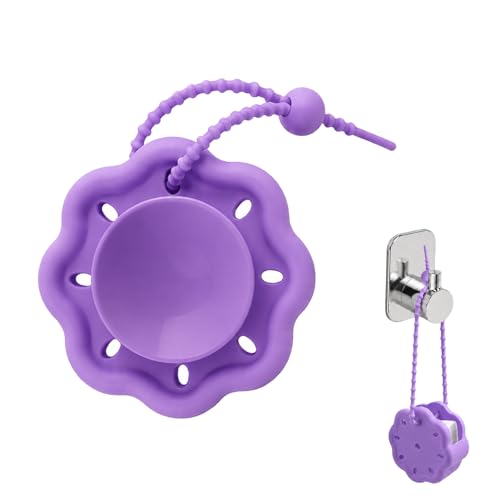 Silicone Shower Steamers Holder-Suction Cup & Wall Hanging 2-in-1 Design Upgraded Extra-Long Adjustable Cord for Custom Height Universal Fit for All Shower Bombs & Tablets (Purple Shower Steamers)