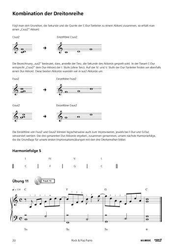 Rock & Pop Piano inkl.CD: Klavier-Improvisation leicht gemacht - für Anfänger & Fortgeschrittene (in