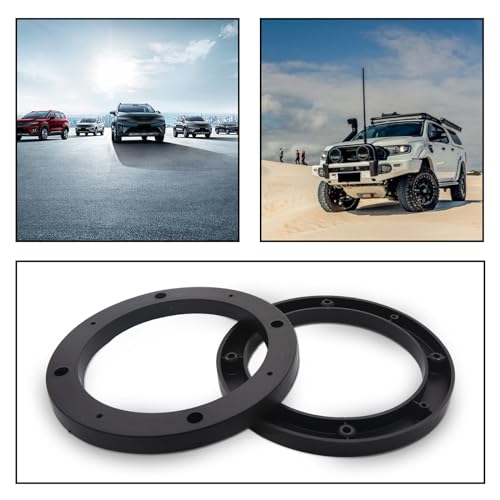 Image of Saim 5 inch Dia Universal Black Plastic Speaker Spacer Adaptor Ring Mounting Bracket Fit ABS Car Stereo Speaker Spacers (2 Pcs)
