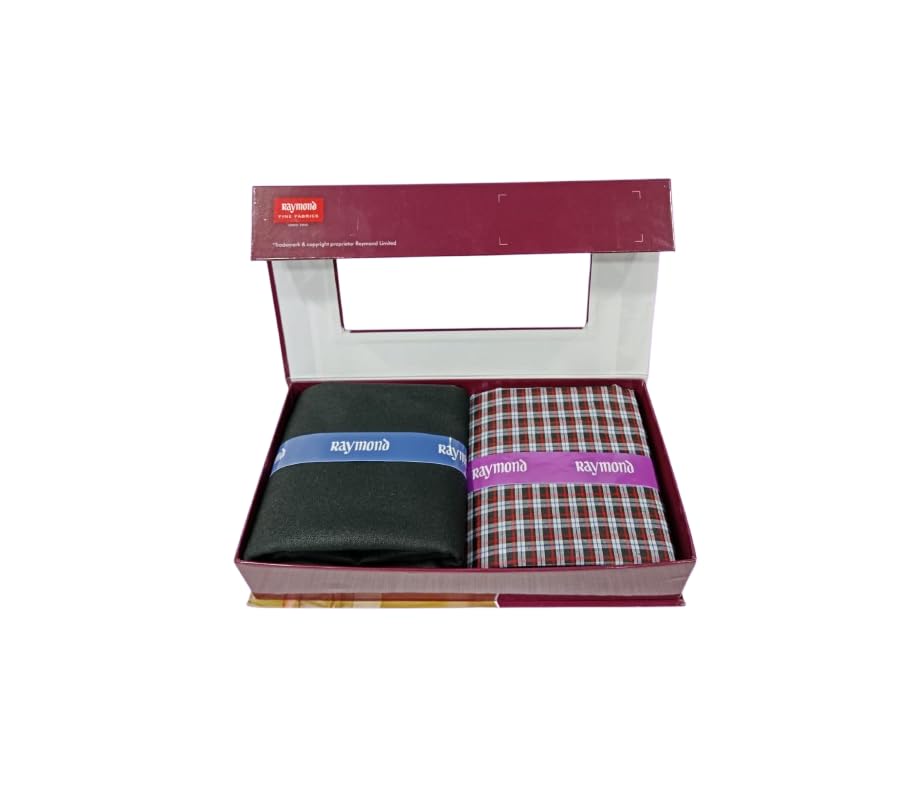 raymond fabrics Men's Pure Cotton Shirt and Cotton Trouser Unstitched Fabric Set - Gift Pack (Multicolour_Free Size) 309-picture-40