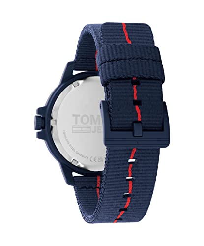 Tommy Hilfiger Men's Quartz Plastic & Aluminum And #Tide Ocean Recycled Plastic Nylon Strap Watch, Color: Navy (Model: 1791997) #TOP2