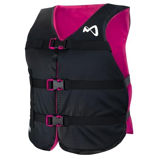 MESLE Schwimmweste Damen Sportswoman, Universal 50N Schwimmhilfe für Frauen & Mädchen, Auftriebsweste für SUP, Kajak, Wakeboard, Wasserski, Prallschutzweste, Paddelweste für Boot, Farbe:Berry