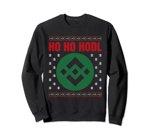 Suéter feo de Navidad Ho Ho Hodl BNB Crypto Sudadera