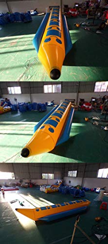 Jynselling 6 Person Pvc Inflatable Banana Boat Raft Towable Tube Float Flying Fish Hunter + Blower (6 Seat) #TOP6