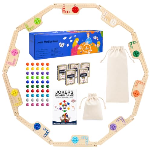 Grhonior Jokers and Marbles Board Game Wooden Pegs and Jokers 2-10 Players by Grhonior - Used condition - US$50.52