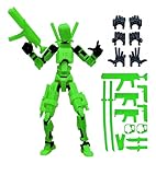 (Assembly Completed) 3D Printed T13 Action Figure, Dummy 13 Collectible Action Figure Articulated, for Collectors Desktop Decorations,muñeco de acción (Green Black)