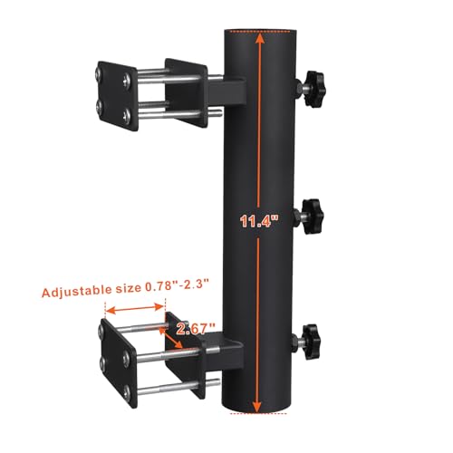 VANROUG Strapazierfähiger Sonnenschirmhalter, Terrassen-Schirmständer, Schirmständer, Bank, Buddy, Schirmhalter, fester Clip, Schirmklemme für Deck, Geländer, Strand, Innenhof, Boote, Heckklappen