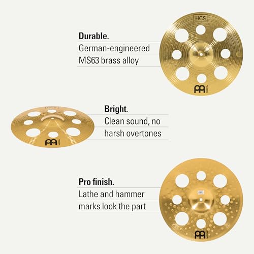 Image of Meinl Cymbals HCS Box Set Cymbals for Drums - MADE IN GERMANY | Hihats, Ride, Crashes, Trash Crash, China, Splash, Bell - Durable Brass Alloy, Bright & Musical Sound, Beginner Friendly