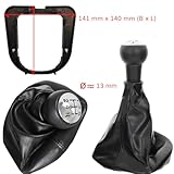 M MODECAR - Compatible avec Peugeot 308 levier de vitesse pommeau + manchette pour 2403AP,