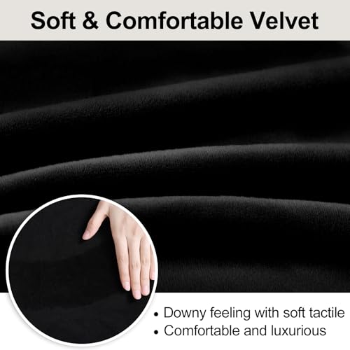 Smiryvelvetstretchchaircoversfordiningroomsetof4softfitremovablewashablekitchenparsonschairslipcoverprotectorblack  Urban Country Home Decor Smiry velvet stretch chair covers for dining room set of 4 soft fit removable washable kitchen parsons chair slipcover protector black  urban country home decor