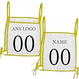 TopTie Custom Scrimmage Training Vest Caddy Bibs with Extended Ties for Skiing Adult & Youth-Yellow