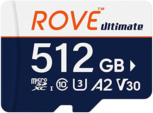 ROVE Ultimate Micro SD Card microSDXC 512GB Memory Card with USB 3.2 Type C Card Reader 170MB/s C10, U3, V30, 4K, A2 for Dash Cam, Android Smart Phones, Tablets, Games