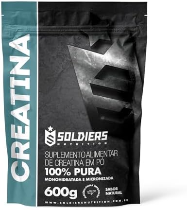 Creatina Monohidratada 600g - 100% Pura Importada - Soldiers Nutr...