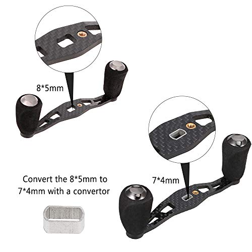 image for Lixada Carbon Fishing Reel Handle Carbon Baitcasting Trolling Reel Han
