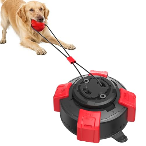TENGDEE Suction Cup Dog Toy 2.68 Interactive Tug of War Chew Ball
