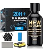 WEYSTOM Graphene Ceramic Coating for Cars (80ML) - 10+ Year Protection, Hydrophobic Shield, Scratch Resistance, Ultimate Car Detailing Kit, High Gloss & Easy Application (20H)