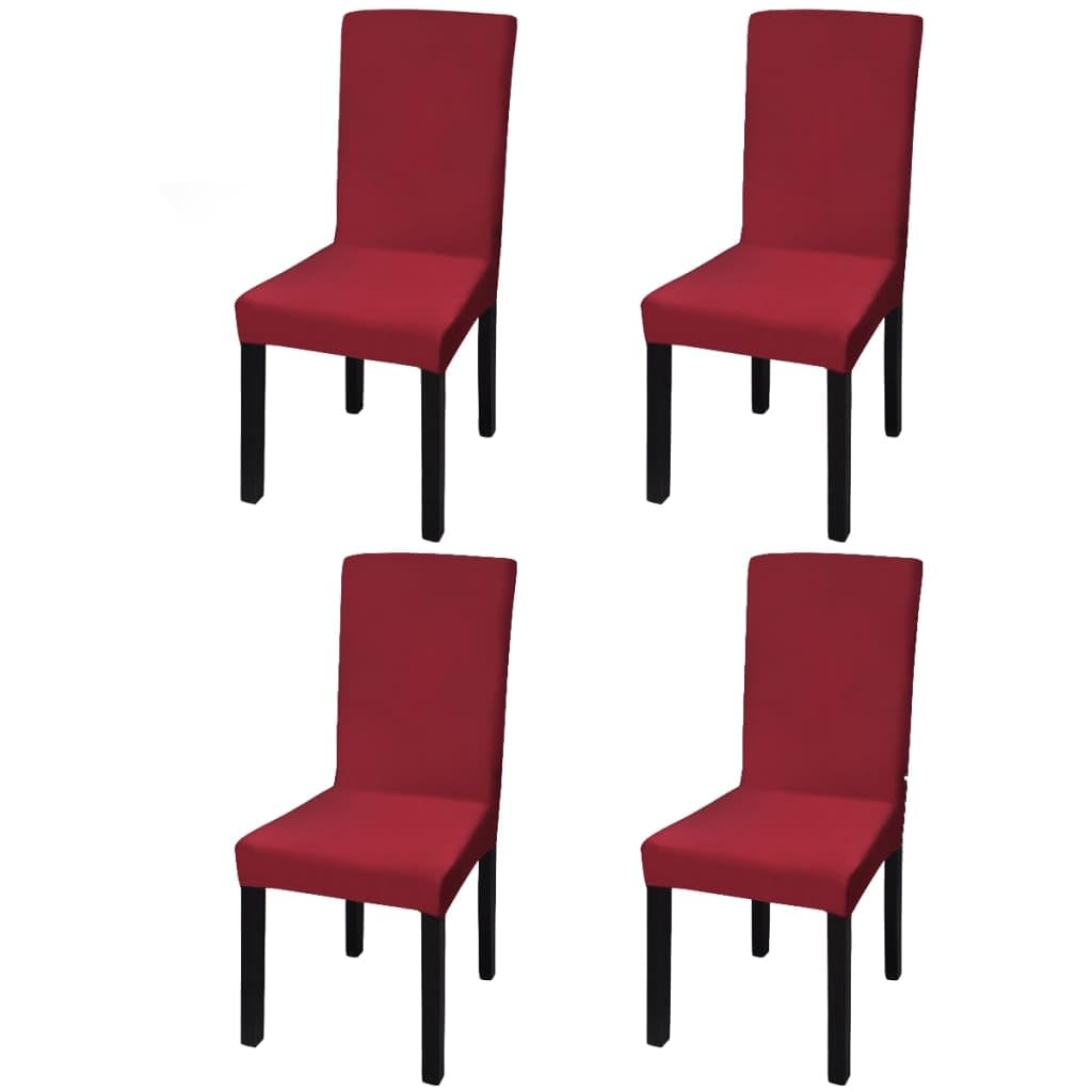 Housse de chaise droite pour recevoir vos invités dans un salon bordeaux chaleureux