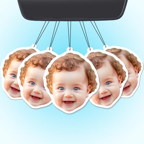 Image of Bulk Custom Car Air Fresheners with Logo or QR Code | Personalized Photo Gifts; 10-1000 Pcs Event Favors; Double-Sided Print; Scent Choice Available; Custom Shape