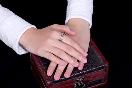 Bague d'ouverture rétro de cloud us argent ajustable dame - 4