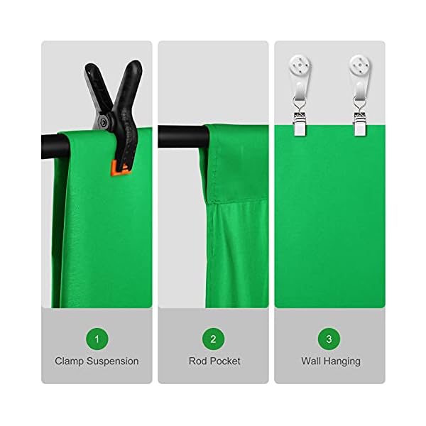 1,8 x 2,8m Greenscreen Fotostudio Hintergrund, Faltbares Polyester Grüntuch Hintergrundtuch, Geeignet für Fotostudio… – Bild 4