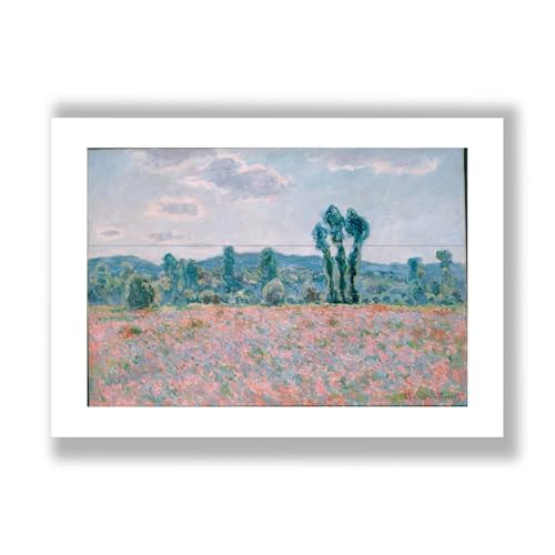Champ de coquelicots Claude Monet affiche mate pour un salon chaleureux