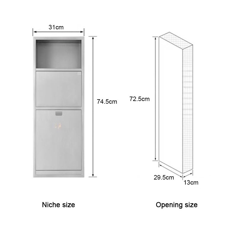 Dispenser per asciugamani di carta in acciaio inox e bidone della spazzatura combinato per bagni pubblici e cucine elegante soluzione argentata 74 x 31 x 12 cm