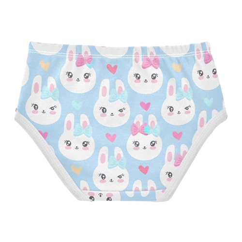 Joisal Cute Rabbits Cartoon Blue Toddler Girls Underwear 2t Cotton Panties Little Girl Designer Briefs Kids Undies2