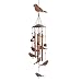 BLESSEDLAND Bird Wind Chimes-4 Hollow Aluminum Tubes -Wind Bells and Birds-Wind Chime with S Hook for Indoor and Outdoor