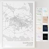 Mapdify Greifswald personalisiertes Stadtposter, dein 