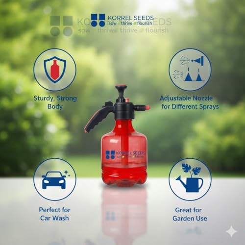 Image of 3 Liter Heavy Duty Pressure Sprayer Pump | Adjustable Nozzle & Safety Pressure Release Valve | Transparent Design for Water Level | Ideal for Garden, Home, and Sanitizing (3 LTR Mix)