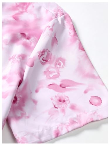 GORGLITTER Men's 2 Piece Summer Vacation Outfits Floral Tropical Button Down Shirt and Shorts Sets4