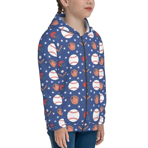 Balls Gloves Bat Helmet Kids Pullover Hoodies Boys Zip Up Sweatshirts Girls Athletic Clothes with Pocket4