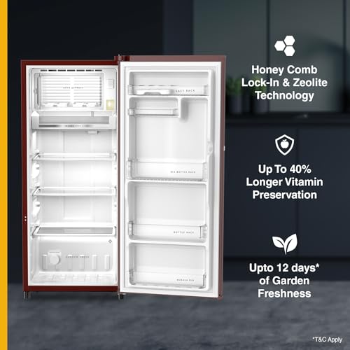 Image of Whirlpool 192 L 3 Star Vitamagic PRO Direct-Cool Single Door Refrigerator (215 VMPRO PRM 3S WINE DAFNE-Z,Red, Auto Defrost Technology)