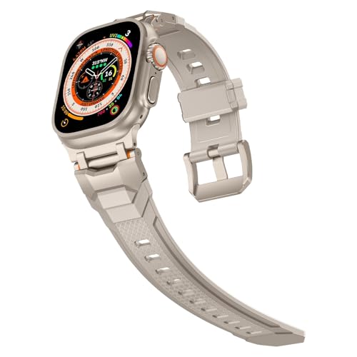Bracelet fluoroélastomère imperméable et résistant pour montre 45mm - 7