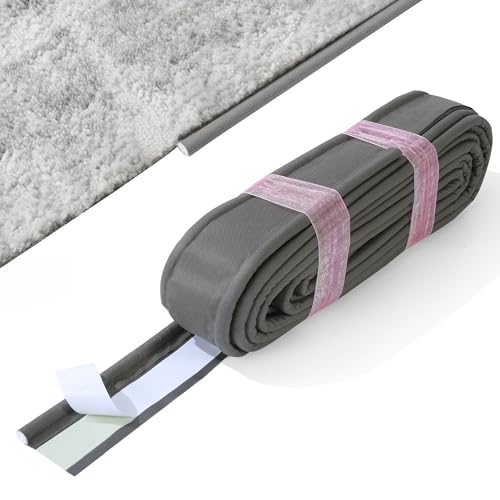 HOMBYS Roll Professional Carpet Edge Binding Tape - Heavy Duty Rug Binding Kit for DIY Finishing (Gray 30 ft)