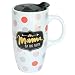 Produktbild Die Geschenkewelt 45574 Becher to go Mama ist die Beste, mit Deckel, Steingut Tasse mit Henkel, 50 cl