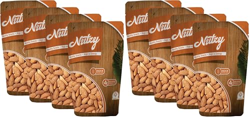 Image of Nutzy Gurbandi Almonds 1000 Grams (250 Grams X 4) with Rich Flavor, High Antioxidant Content, and Brain-Boosting Nutrition for Daily Vitality and Wellness |Packed with Energy to Support Kids' Learning, Adults' Productivity, and Elders' Strength