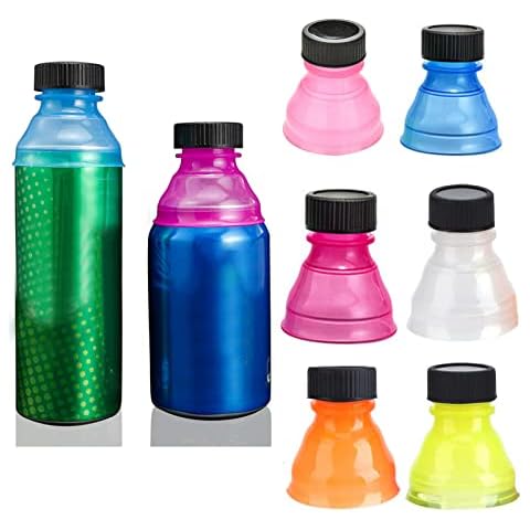 Bogoro Drink Bottle Sealing Cap,6 Pcs Can Cover Reusable Clear,Soda Can Lids for Drinks,Color Mixed Caps Snap Bottle Top,Dustproof Can Convert Savers Bottle Caps for Cool Coke Drink Lids(Mixed Color) Cover
