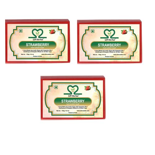 Image of Strawberry Soap (Pack of 3) (3 x 125 g)