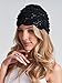 Babalet Women Cotton Crochet Beanie Hat Handmade Knit Floral Hollow Out Skull Cap Stretchy Slouchy Cutout Hats Summer Boho Fashion Crochet Hairnet Cover Caps,Black,1PCS