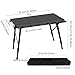 kowaku Camping Table Folding Camping Furniture Height Adjustable Aluminum for Yard Backpacking Travel Backyard Barbecue