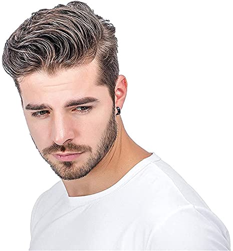 Conjunto de brincos de orelha com haltere redondo de aço inoxidável 4 pares masculino feminino profi