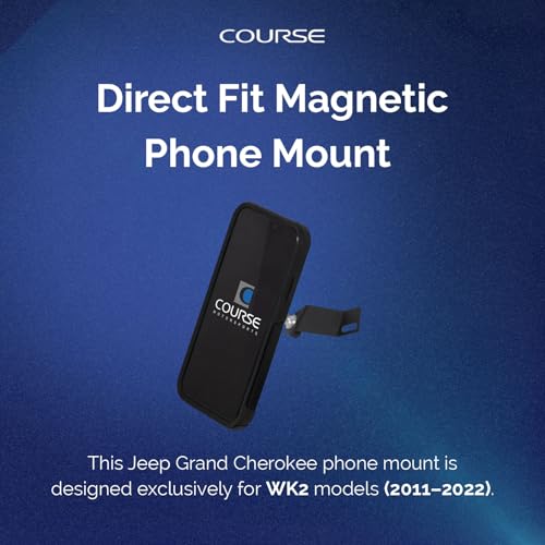 Image of Course Motorsports Direct Fit Magnetic Phone Mount | Jeep Grand Cherokee Phone Holder | Magnetic Phone Holder | MagSafe Compatible | Compatible with Jeep Grand Cherokee WK2 (2011-2022)