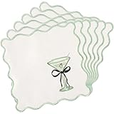 Coton – Si vous recherchez un tissu doux épais, rien vaut le confort l'élégance du polyester. Ces serviettes sont confectionnées en polyester très absorbant, avec des bords ondulés. Résistantes au rétrécissement durables, elles sont parfaites pour un usage quotidien, par exemple pour y poser des verres humides ou des coupelles à cocktail.