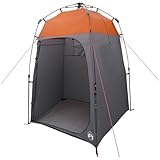 vidaXL Tente de Douche Gris et orange 160 x 160 x 227 cm Acier, Tente de...